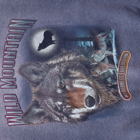 *SOLD*Vintage 90s Wolf Wild Mountain Wilderness Expedition Sweater Unisex - Picture 5 of 7